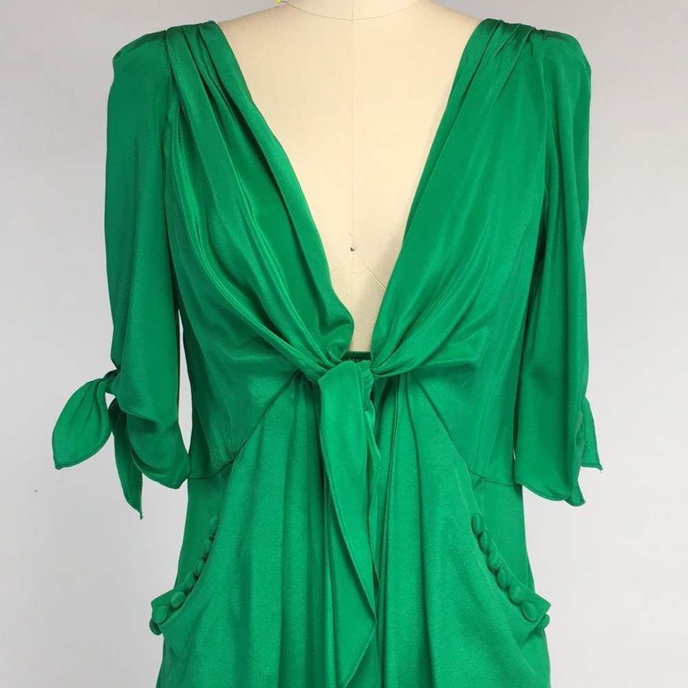 Yoana Baraschi Designer Green Dress NWT - Picture 2 of 5